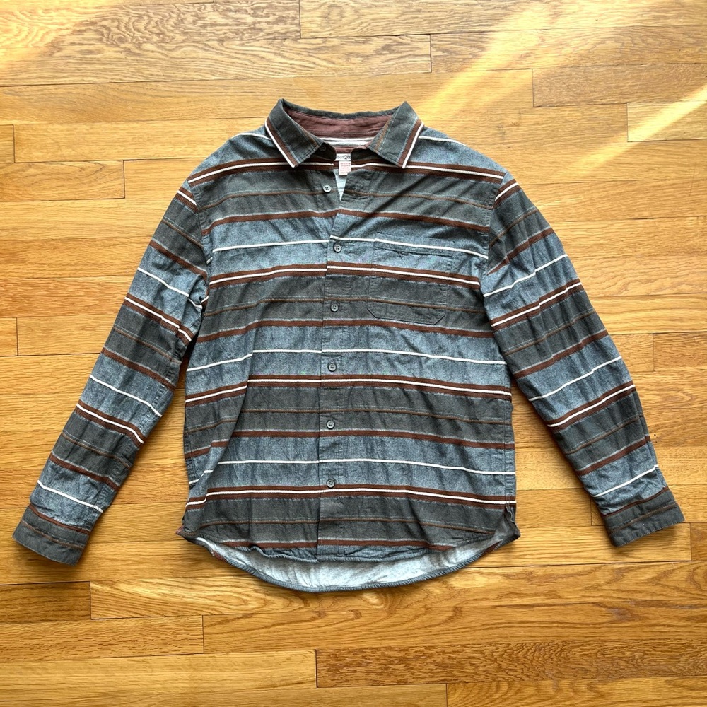 Men's Carbon2Cobalt Adirondack striped button up